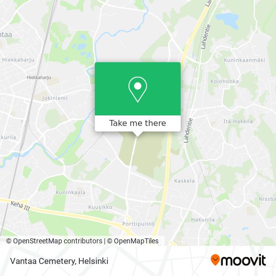 Vantaa Cemetery map