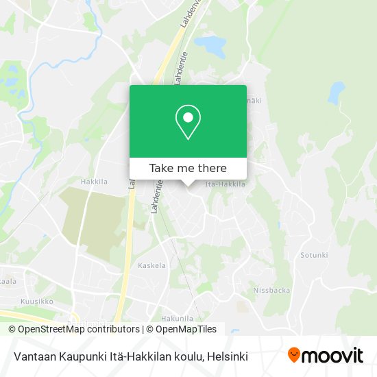 Vantaan Kaupunki Itä-Hakkilan koulu map