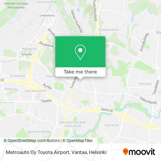 Metroauto Oy Toyota Airport, Vantaa map