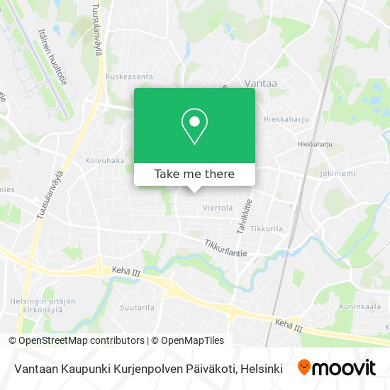 Vantaan Kaupunki Kurjenpolven Päiväkoti map