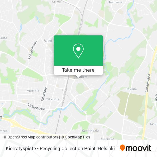 Kierrätyspiste - Recycling Collection Point map