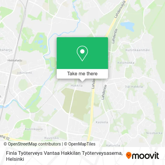 Finla Työterveys Vantaa Hakkilan Työterveysasema map