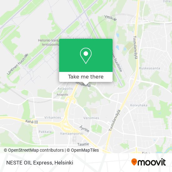 How to get to NESTE OIL Express in Vantaa by Bus or Train?