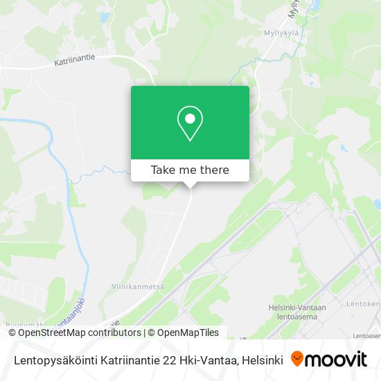 Lentopysäköinti Katriinantie 22 Hki-Vantaa map