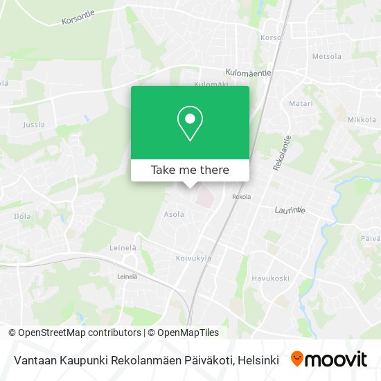 Vantaan Kaupunki Rekolanmäen Päiväkoti map