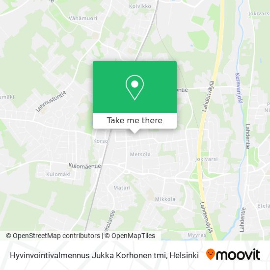 Hyvinvointivalmennus Jukka Korhonen tmi map