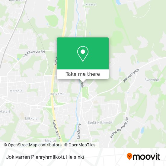 Jokivarren Pienryhmäkoti map