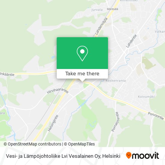 Vesi- ja Lämpöjohtoliike Lvi Vesalainen Oy map