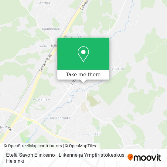 Etelä-Savon Elinkeino-, Liikenne-ja Ympäristökeskus map