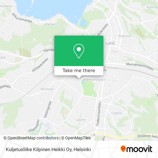Kuljetusliike Kilpinen Heikki Oy map