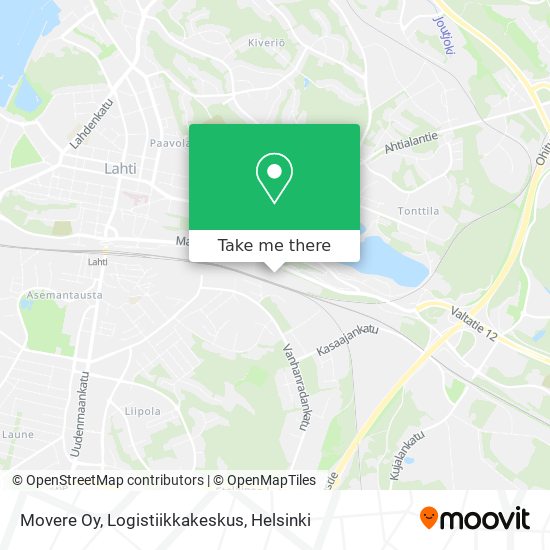 Movere Oy, Logistiikkakeskus map
