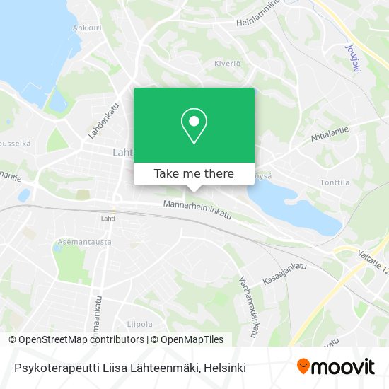 Psykoterapeutti Liisa Lähteenmäki map
