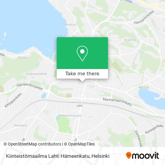 Kiinteistömaailma Lahti Hämeenkatu map