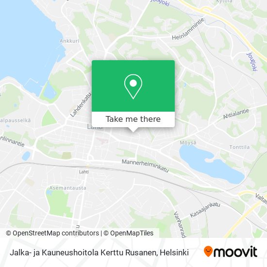 Jalka- ja Kauneushoitola Kerttu Rusanen map