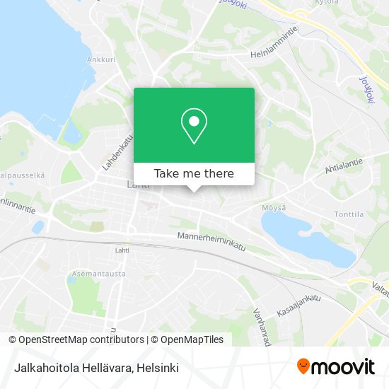 Jalkahoitola Hellävara map