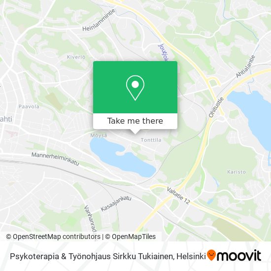 Psykoterapia & Työnohjaus Sirkku Tukiainen map