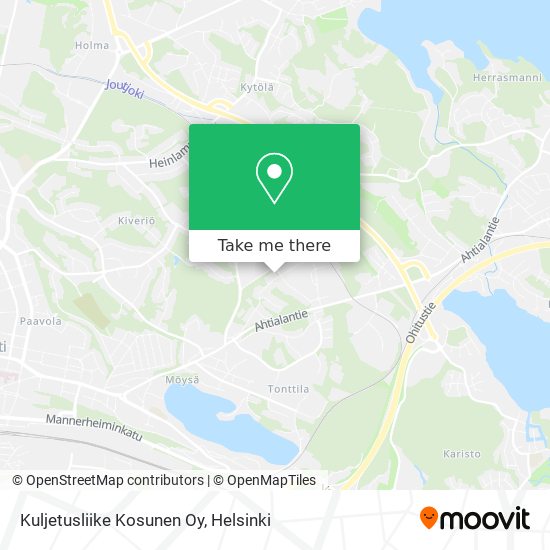 Kuljetusliike Kosunen Oy map