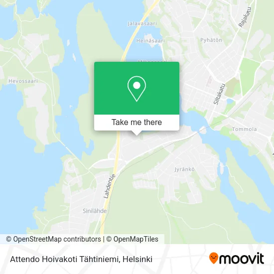 Attendo Hoivakoti Tähtiniemi map