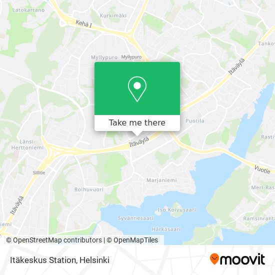 Itäkeskus Station map