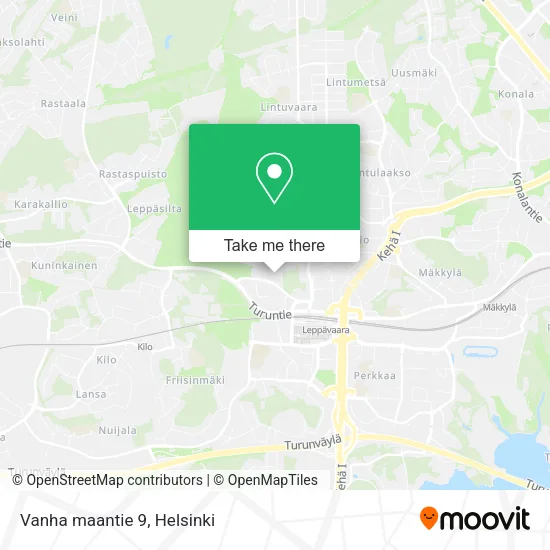 Vanha maantie 9 map