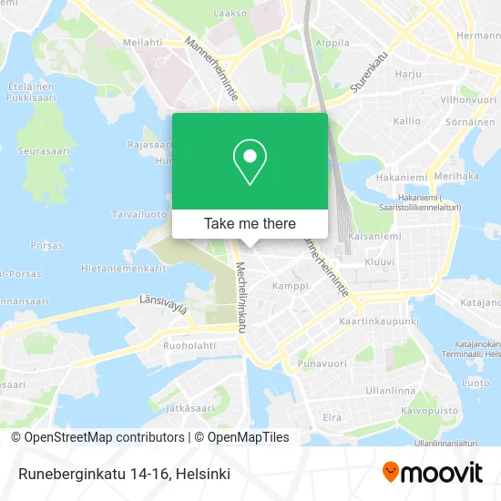 Runeberginkatu 14-16 map