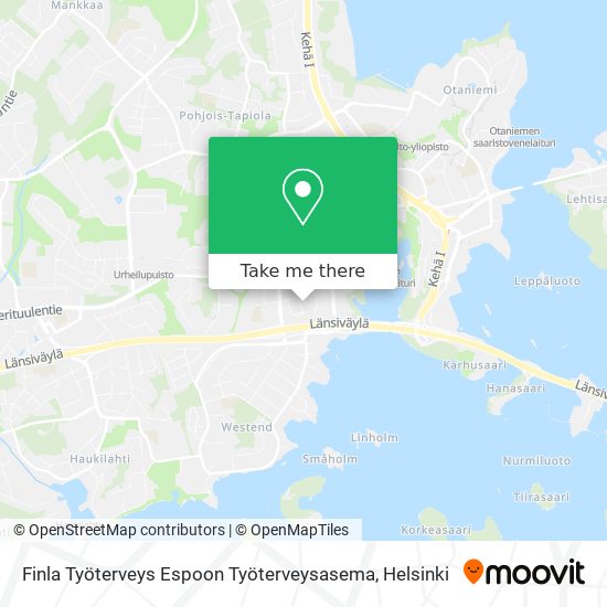 Finla Työterveys Espoon Työterveysasema map