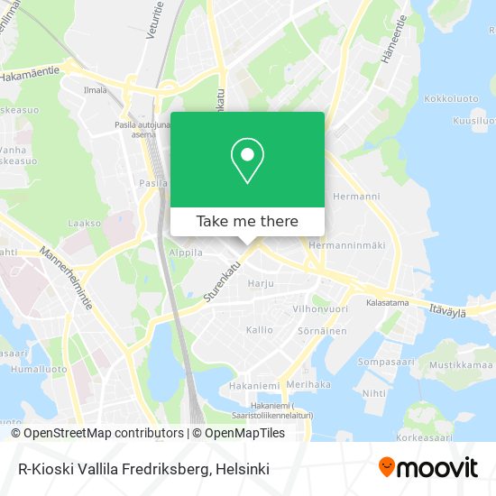 R-Kioski Vallila Fredriksberg map