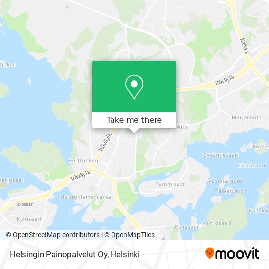 How to get to Helsingin Painopalvelut Oy in Helsinki by Bus, Metro, Train  or Tram?