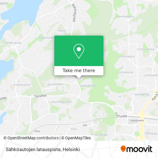 Sähköautojen latauspiste map