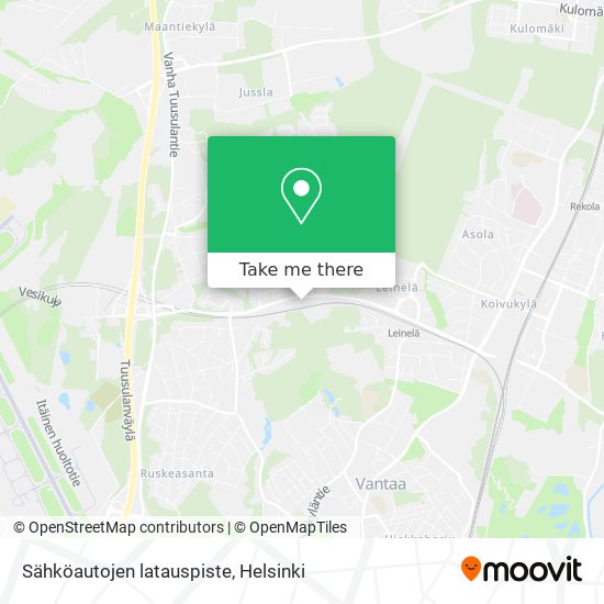 Sähköautojen latauspiste map