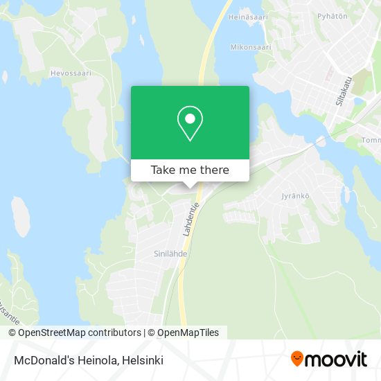 McDonald's Heinola map