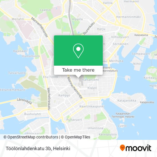 Töölönlahdenkatu 3b map