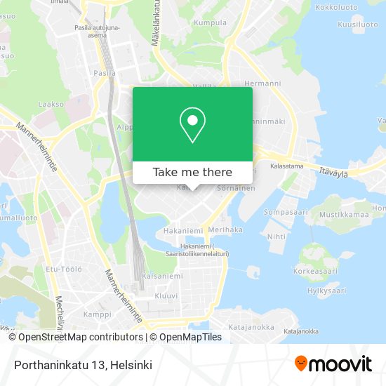 Porthaninkatu 13 map