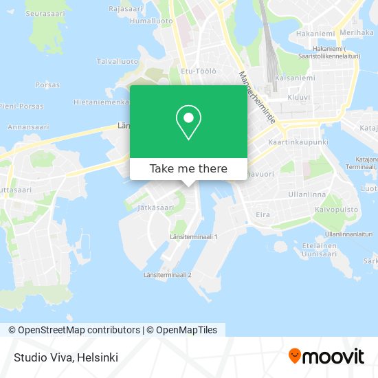 How to get to Studio Viva in Helsinki by Bus, Tram, Metro or Train?