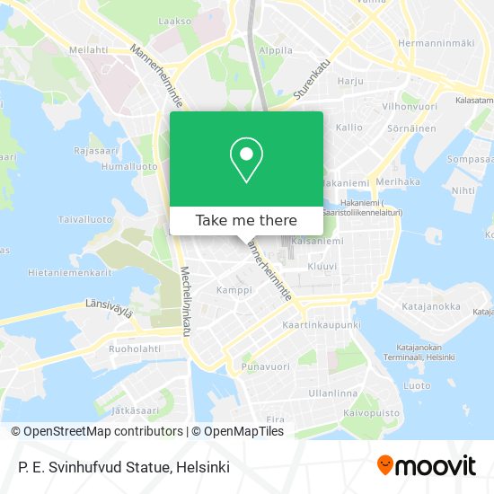 P. E. Svinhufvud Statue map