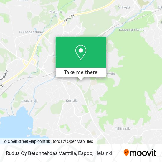 Rudus Oy Betonitehdas Vanttila, Espoo map