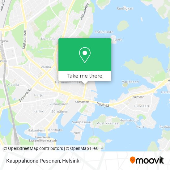 Kauppahuone Pesonen map