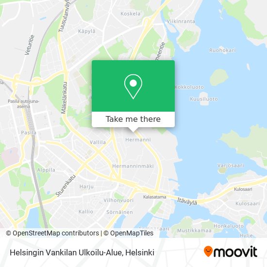 Helsingin Vankilan Ulkoilu-Alue map