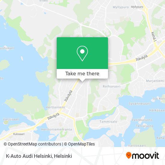 K-Auto Audi Helsinki map