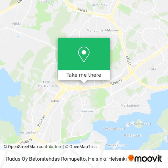 Rudus Oy Betonitehdas Roihupelto, Helsinki map