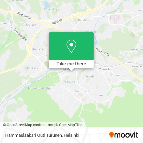 Hammaslääkäri Outi Turunen map