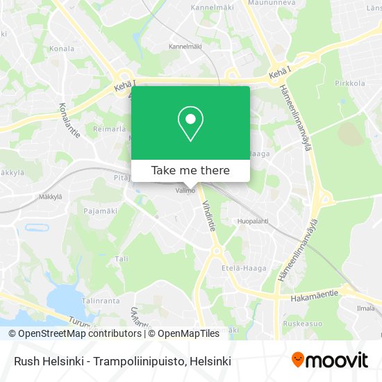 Rush Helsinki - Trampoliinipuisto map