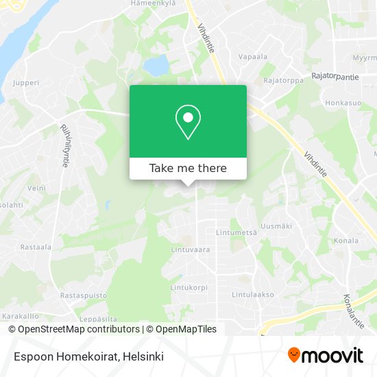 Espoon Homekoirat map