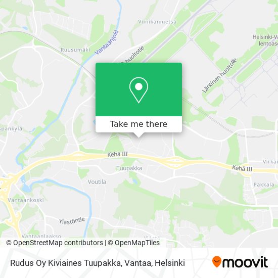 Rudus Oy Kiviaines Tuupakka, Vantaa map