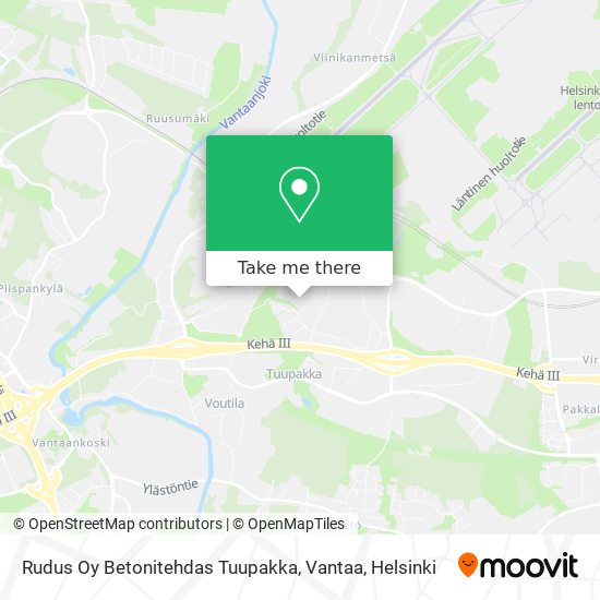 Rudus Oy Betonitehdas Tuupakka, Vantaa map