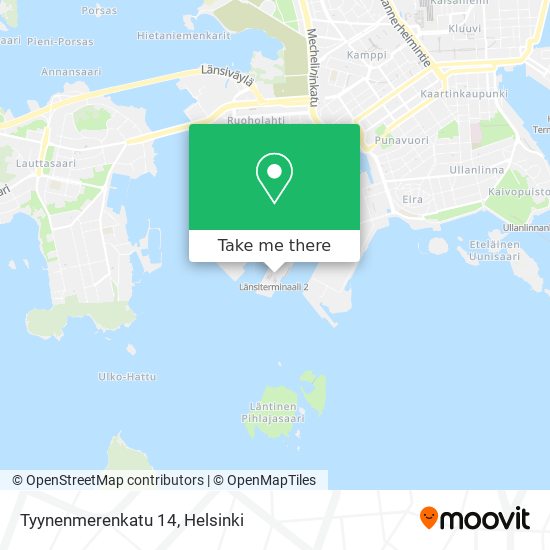 How to get to Tyynenmerenkatu 14 in Helsinki by Bus, Tram, Train or Metro?