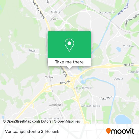 How to get to Vantaanpuistontie 3 by Bus or Train?