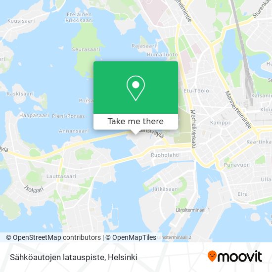 Sähköautojen latauspiste map