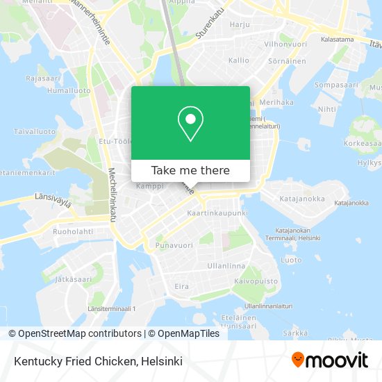 Kentucky Fried Chicken map