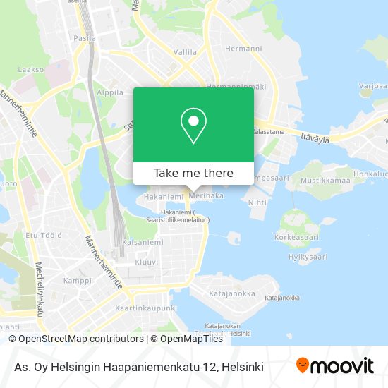 As. Oy Helsingin Haapaniemenkatu 12 map